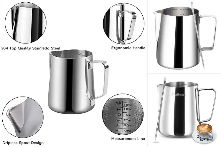 Detailed view of Best 304 Stainless Steel Milk Frothing Pitchers