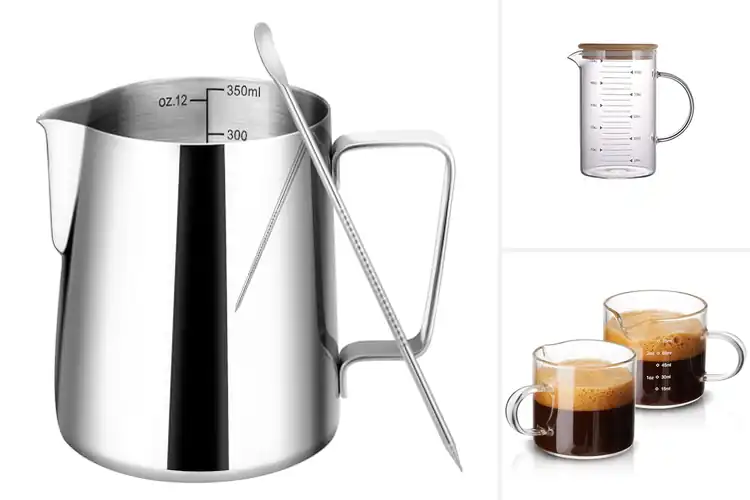 Detailed view of Best Clear Scale Inside Milk Pitchers For Measurement