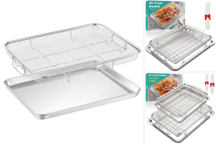 Detailed view of Best Dishwasher Safe Oven Air Fryer Basket And Tray