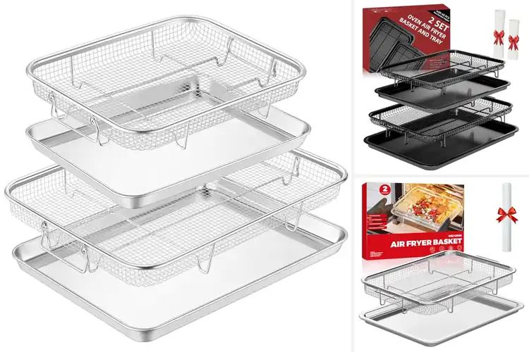 Detailed view of Best Easy Cleanup Air Fryer Basket Set