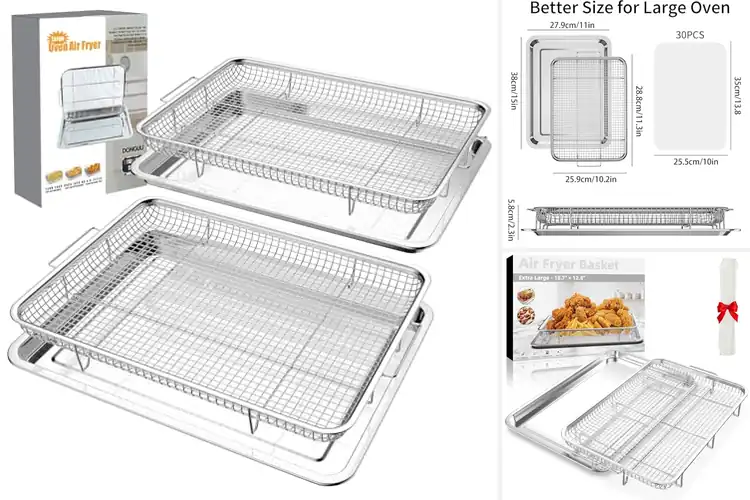 Detailed view of Best Large Air Fryer Basket For Oven