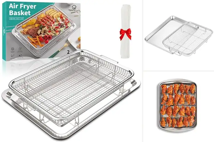 Detailed view of Best Oven Air Fryer Tray For Baking Grilling