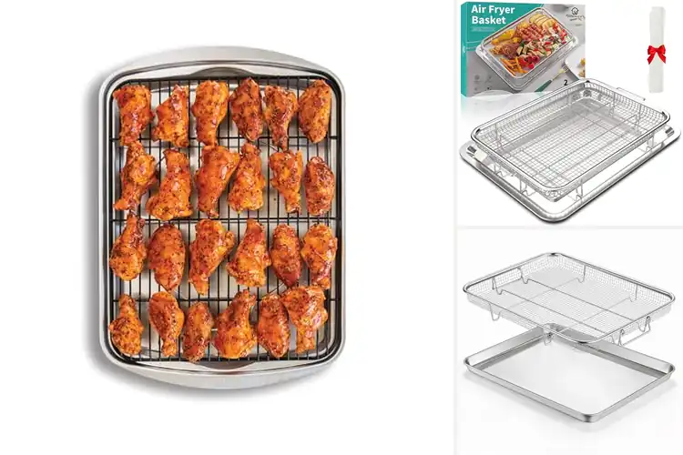 Detailed view of Best Oven Air Fryer Tray For Baking Roasting