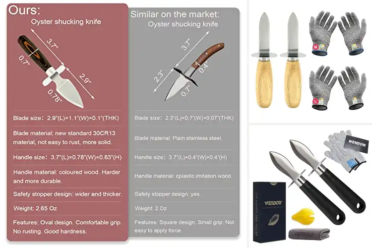 Detailed view of 10 Best Oyster Shucking Sets for Quick, Safe Prep