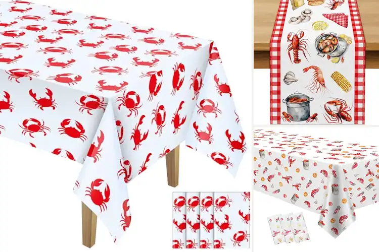 Detailed view of 10 Best Seafood Party Table Linens for a Stunning Ocean Vibe