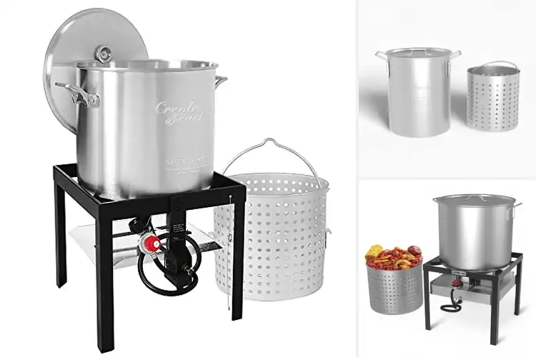 Detailed view of 10 Best Seafood Pots for Effortless Outdoor Feasts