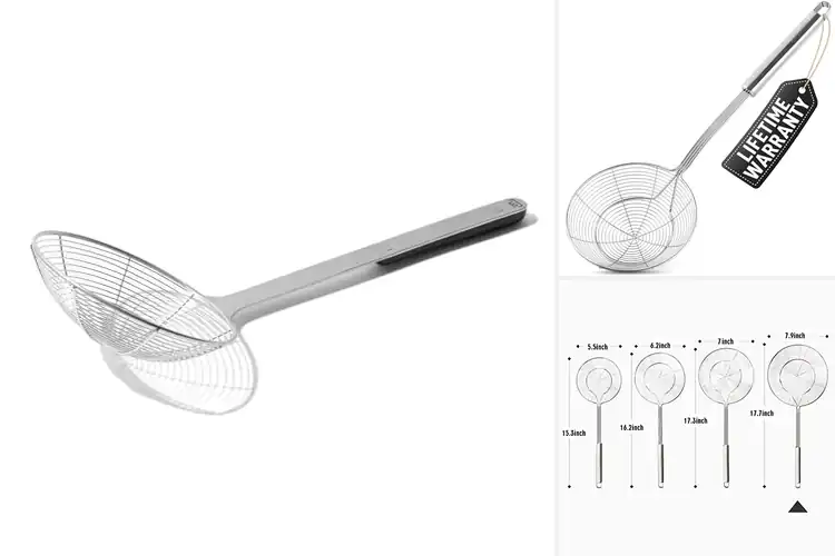 Detailed view of 10 Best Seafood Spider Strainers for Effortless Cooking