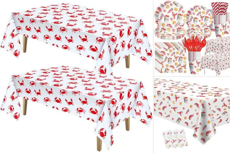 Detailed view of 10 Best Seafood Tablecloths to Elevate Your Dining Vibe