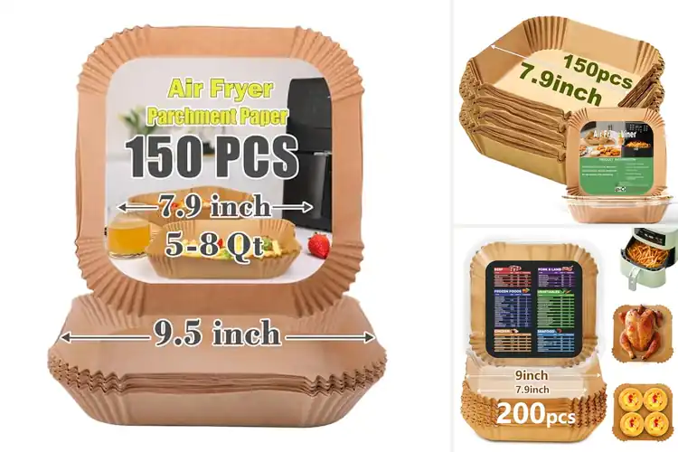 Detailed view of Best Square 7.9 Inch Liners For Air Fryer Baskets