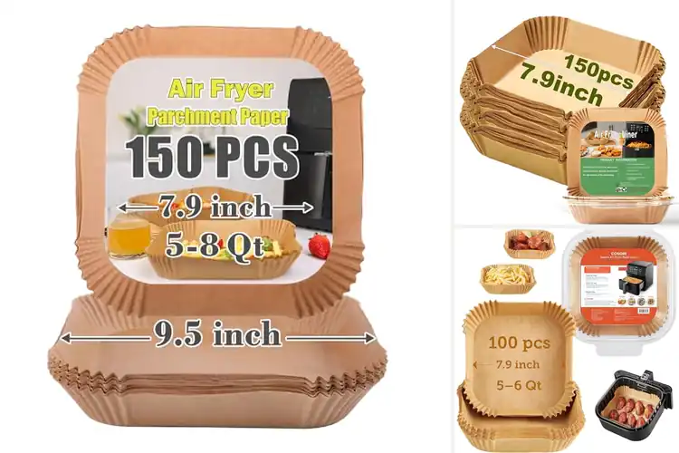 Detailed view of Best Square Air Fryer Liners For 7.9 Inch Baskets