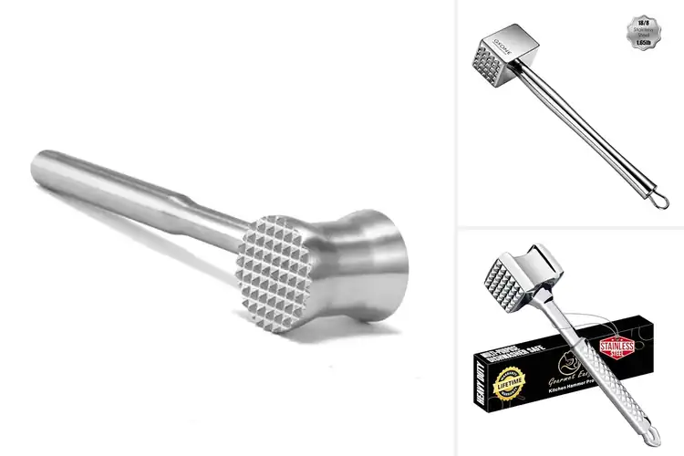 Detailed view of 10 Best Stainless Steel Mallets for Effortless Tenderizing