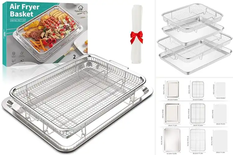Detailed view of Best Stainless Steel Oven Air Fryer Basket